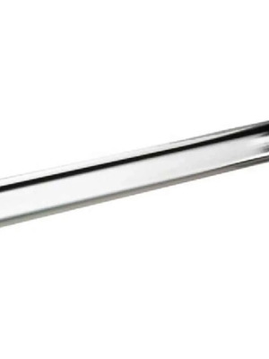 Wardrobe pipe new oval white and silver
