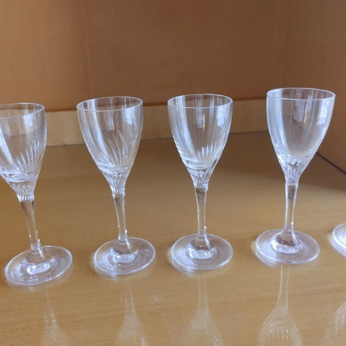 Crystal liqueur glasses new, set of 5 pieces