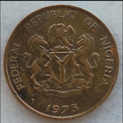1 Kobo Nigeria coin 1973, copper