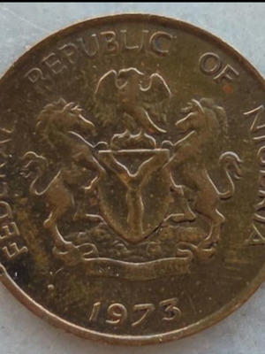 1 Kobo Nigeria coin 1973, copper
