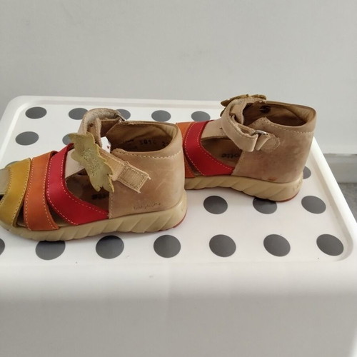 Babybotte leather sandals size 22 like new, multicolor