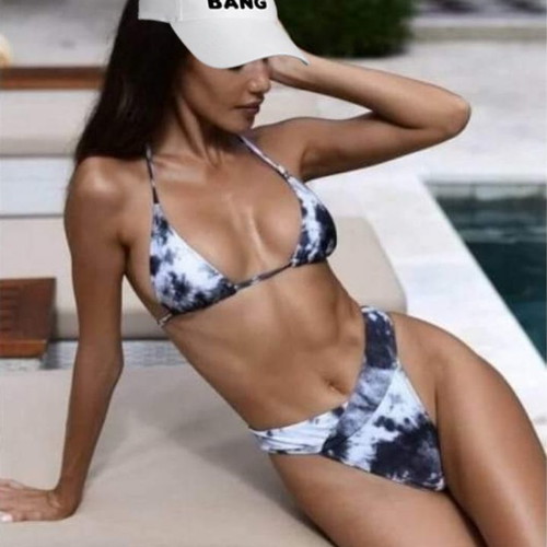 Multicolor high-waisted bikini, size S-M