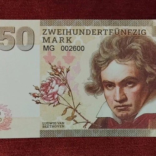 250 Mark 2020 Beethoven commemorative new banknote