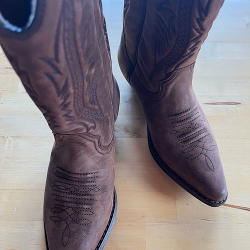Santiago cowboy boots like new, brown, size 37.5