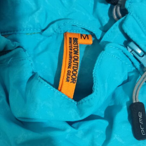 Biston hooded jacket like new, turquoise, size M