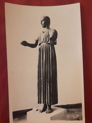 Δελφοί Ηνίοχος Άγαλμα Μουσείο vintage καρτ ποστάλ