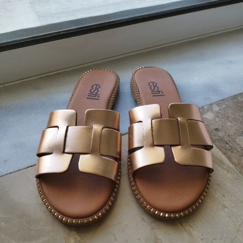 Estil leather sandals like new, pink gold