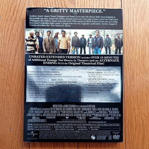 American Gangster DVD μεταχειρισμένο, 3 δίσκοι συλλεκτική έκδοση με υπότιτλους