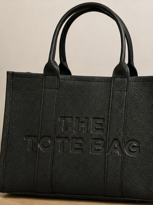 The Tote Bag handbag, black, new with strap