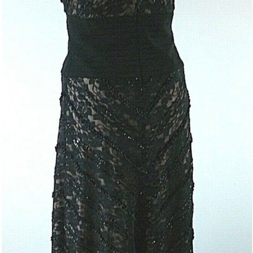 Joseph Ribkoff Evening Wedding Dress New 42 EU L Black Lace