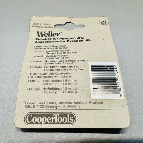 Weller Pyropen Jr. solder iron tip new