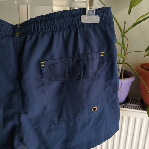 Blue Point swim shorts size S like new, blue with net