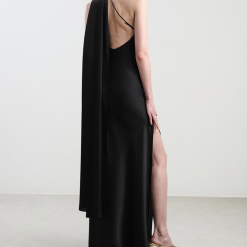 Odette Dess Black Nash dress new, size L, black satin