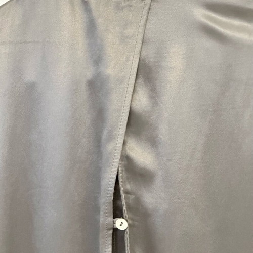 Zara gray satin shirt with feathers new