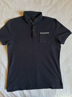 Massimo Dutti Black Short Sleeve Polo Shirt L, like new