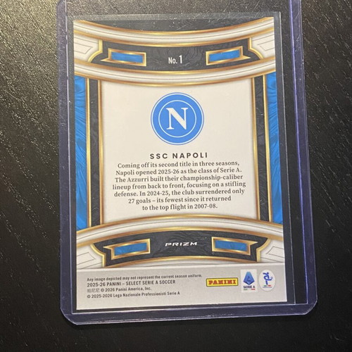 Panini Select Serie A SSC Napoli Team Logo SSP 2025-26 like new