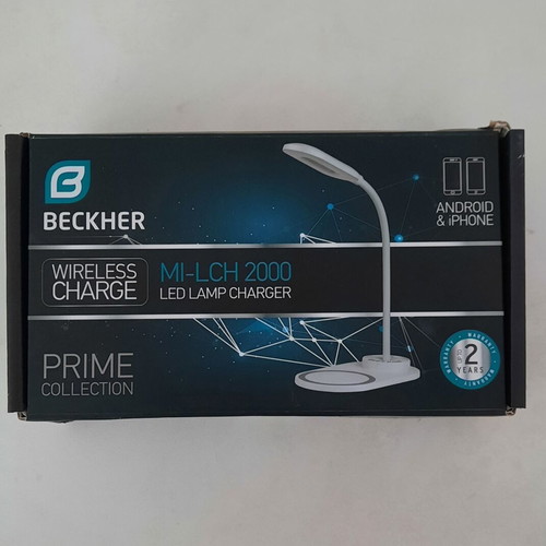 Beckher MI-LCH 2000 LED desk lamp with wireless phone charger, like new