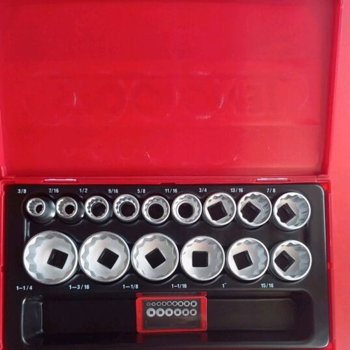 Teng Tools socket set 15 pcs 1/2 inch new