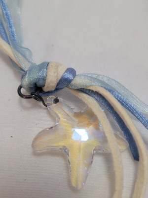 Starfish necklace, summer style, women's