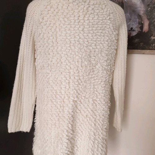 TU women's cardigan used, white, size L