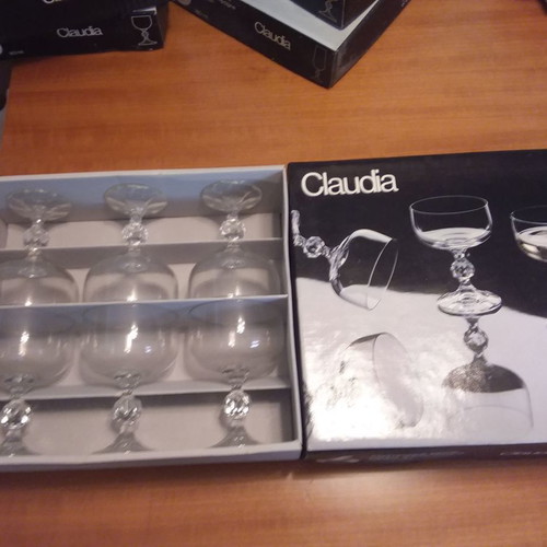 Crystal glasses new, set of 6