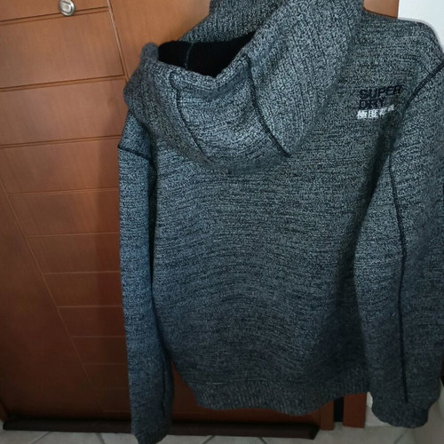 Superdry Mountain Zip Hood Fleece jacket like new, grey, XXL