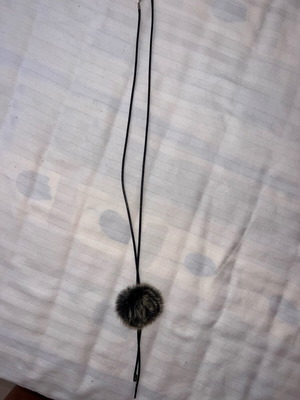 Vintage necklace with fur pompom like new