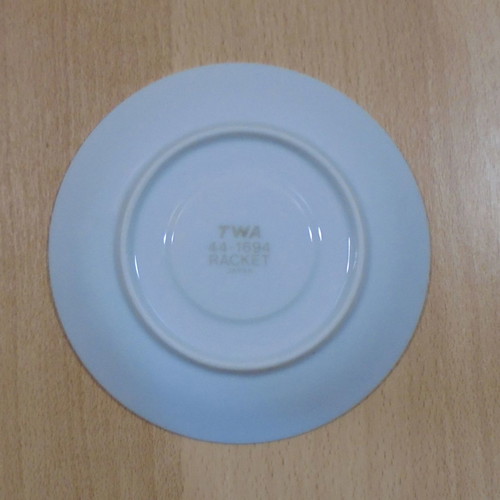 TWA Trans World Airlines old promotional ceramic saucer used