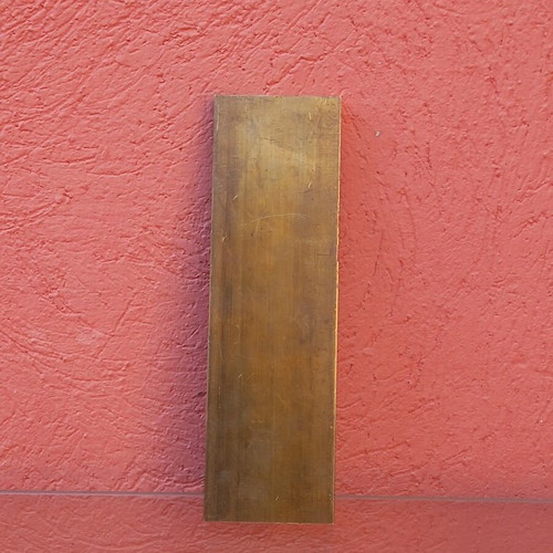 Solid brass plate, quality AA, 20×6×1 cm