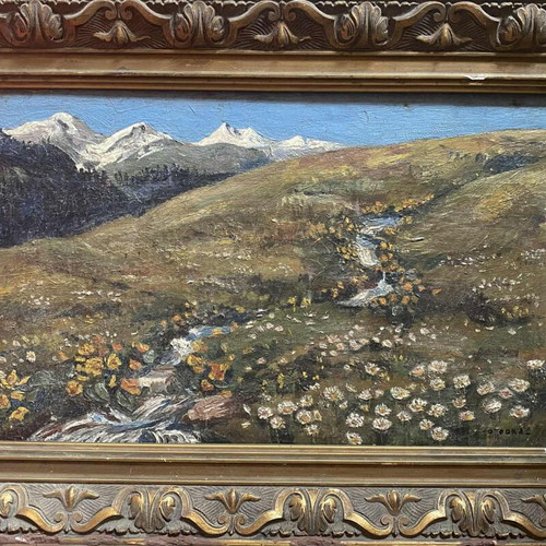 Oil painting on canvas Odysseas Fokas like new, ultra-century-old artwork