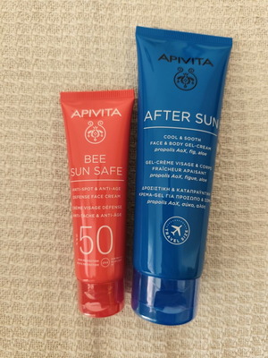 Apivita Bee Sun Safe SPF50 Face Cream and After Sun Gel-Cream