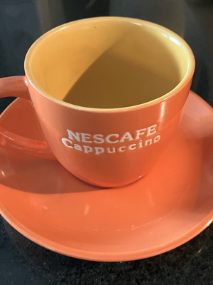 Φλυτζάνι Nescafé Cappuccino με πιατάκι σαν καινούργιο, κεραμικό