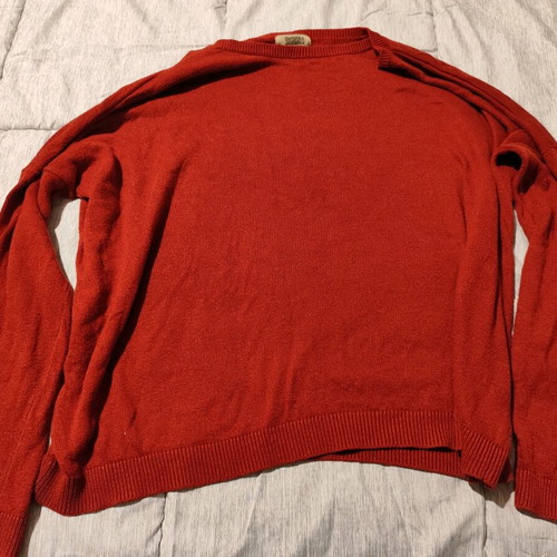 Bershka red long-sleeve shirt like new, size M