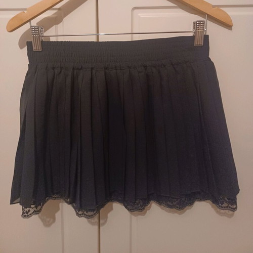 Attrattivo mini skirt like new, size Small, black with lace trim