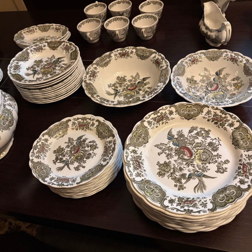 Ridgways Windsor Green Staffordshire China Vintage Serving Set new