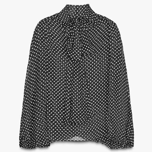 Zara blouse semi-transparent new, black, size S