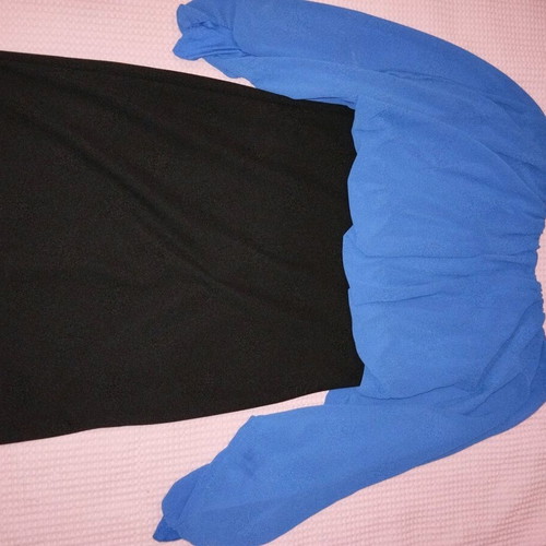 Blue and black dress like new, size M