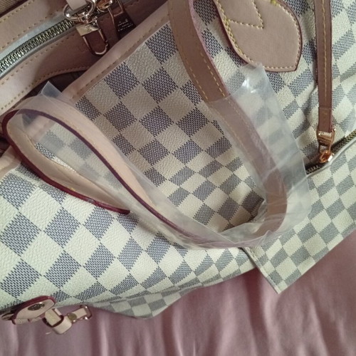 Women's handbag white-beige with wallet, new