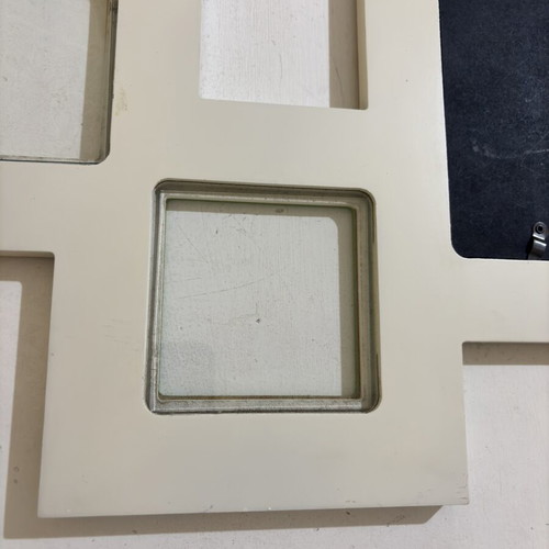 Wooden hanging photo frame with 4 slots, used