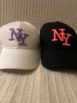 Αθλητικά Καπέλα Jockey Με Βαμβακερό Κέντημα "NY" Νέα