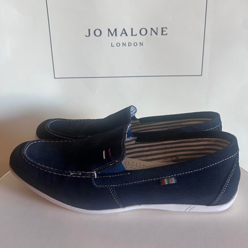 Giorgio Rinaldi men's suede loafers size 42, navy blue