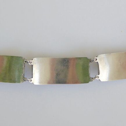 Antique silver 925 bracelet used with cubic zirconia