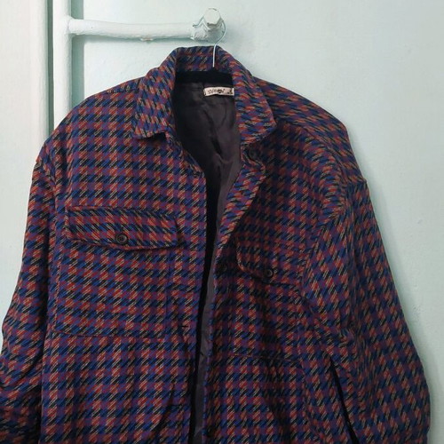 Unisex shirt-jacket like new, size S 36-38, blue and red