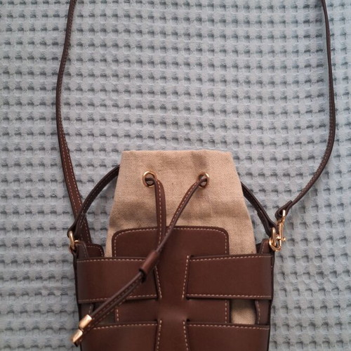 H&M Shoulder Bag new, beige and brown with inner pouch