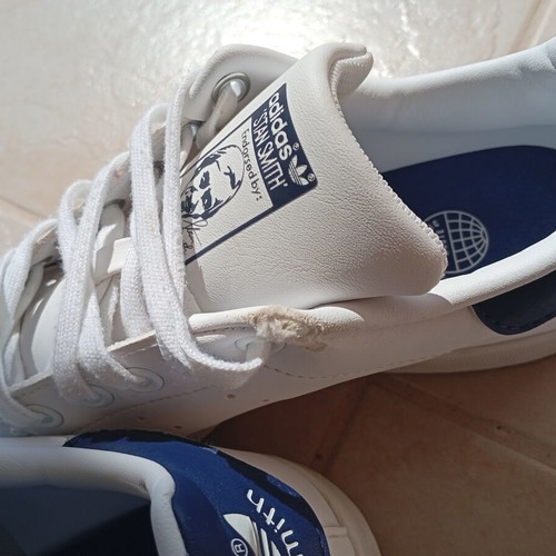 Adidas Stan Smith sneakers like new, white and blue, size 38
