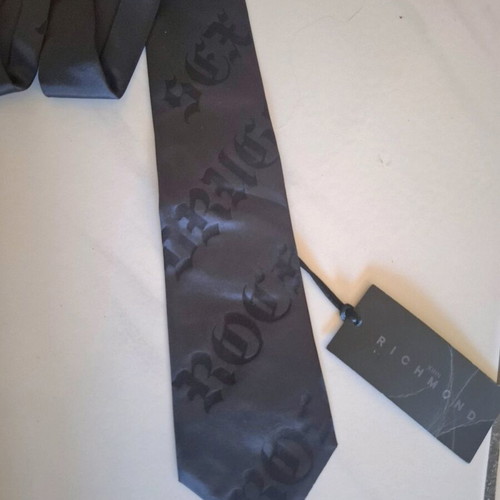 John Richmond tie new, black silk