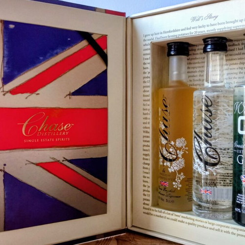 Chase Gin & Vodka gift set new, 3 bottles 50ml