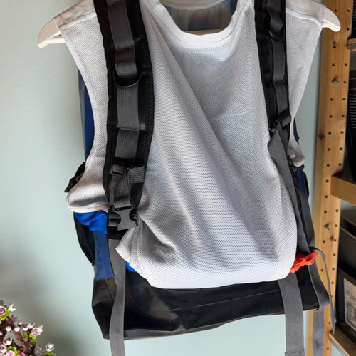 Backpack used, blue, waterproof, 25-40 liters capacity