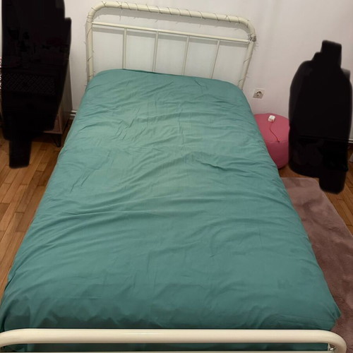 Metal Semi-Double Bed like new, beige