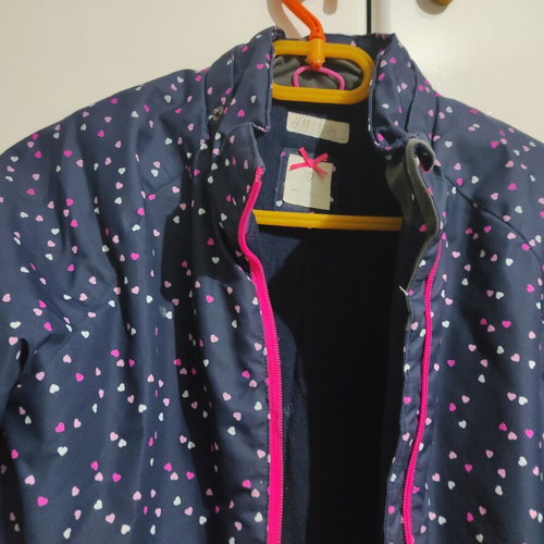 H&M girls' jacket 9-10 years 140 cm like new, blue and pink